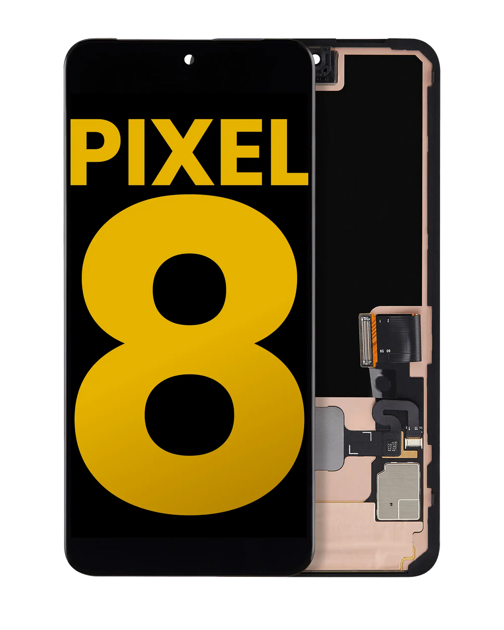 Refurbished OLED-Display mit Rahmen für Google Pixel 8 (Fingerabdrucksensor)