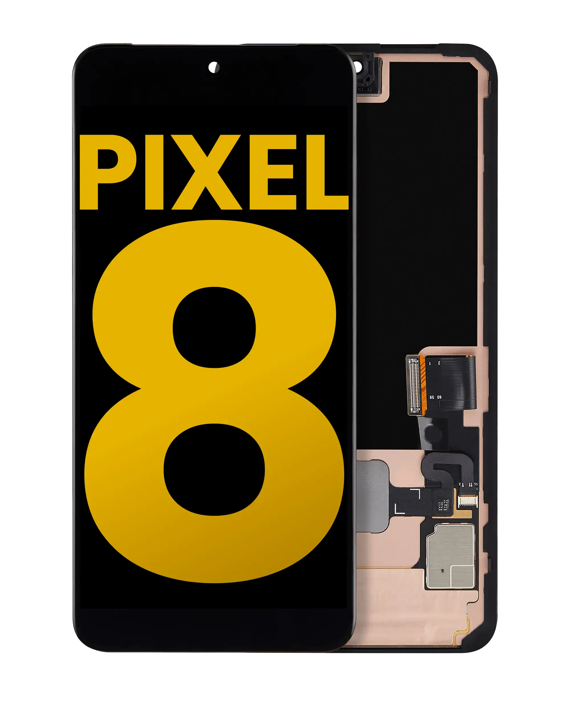 Refurbished OLED-Display mit Rahmen für Google Pixel 8 (Fingerabdrucksensor)