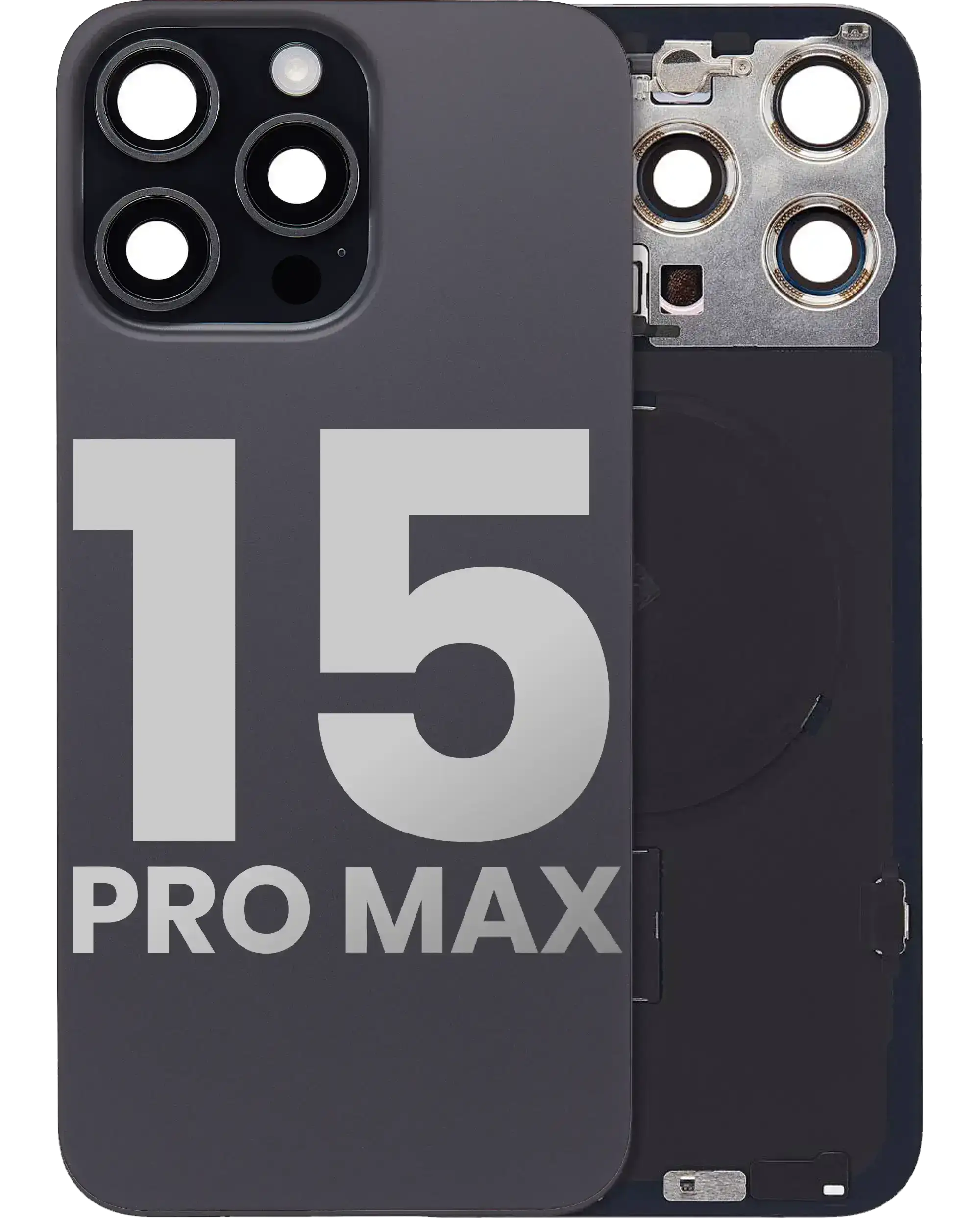 Backcover mit MagSafe, NFC, Blitz-Flexkabel für iPhone 15 Pro Max (OEM Qualität