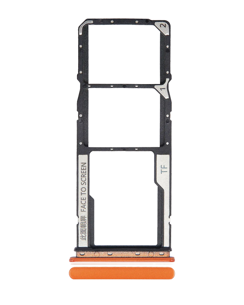 Dual SIM Card Tray for Xiaomi Redmi 9C / 9A (Orange)