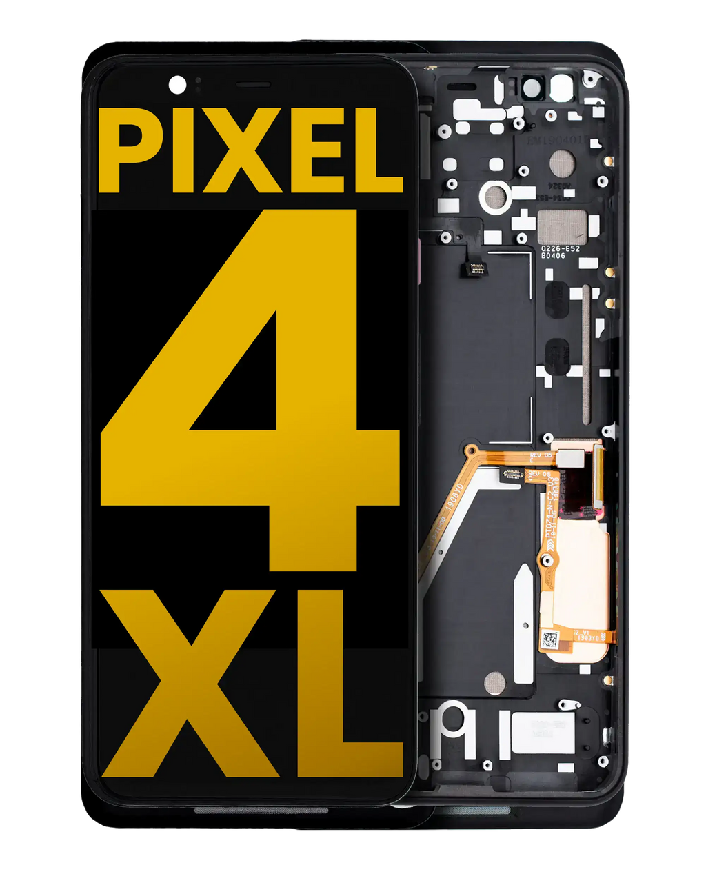 OLED-Display mit Rahmen für Google Pixel 4 XL (Refurbished) (Pink Power Button)