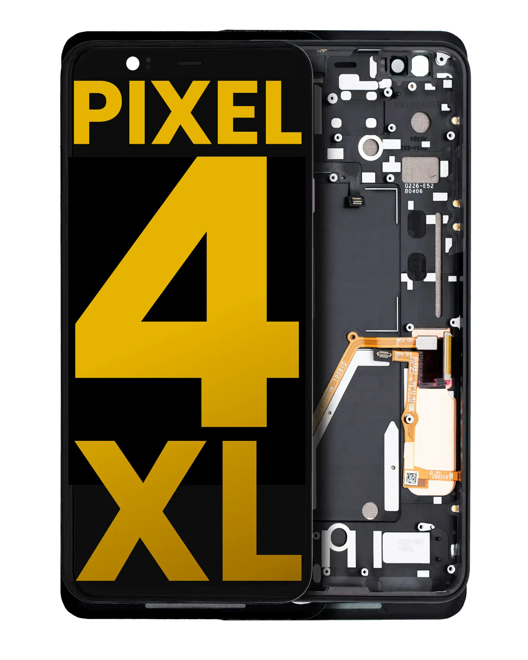 OLED-Display mit Rahmen für Google Pixel 4 XL (Refurbished) (Pink Power Button)
