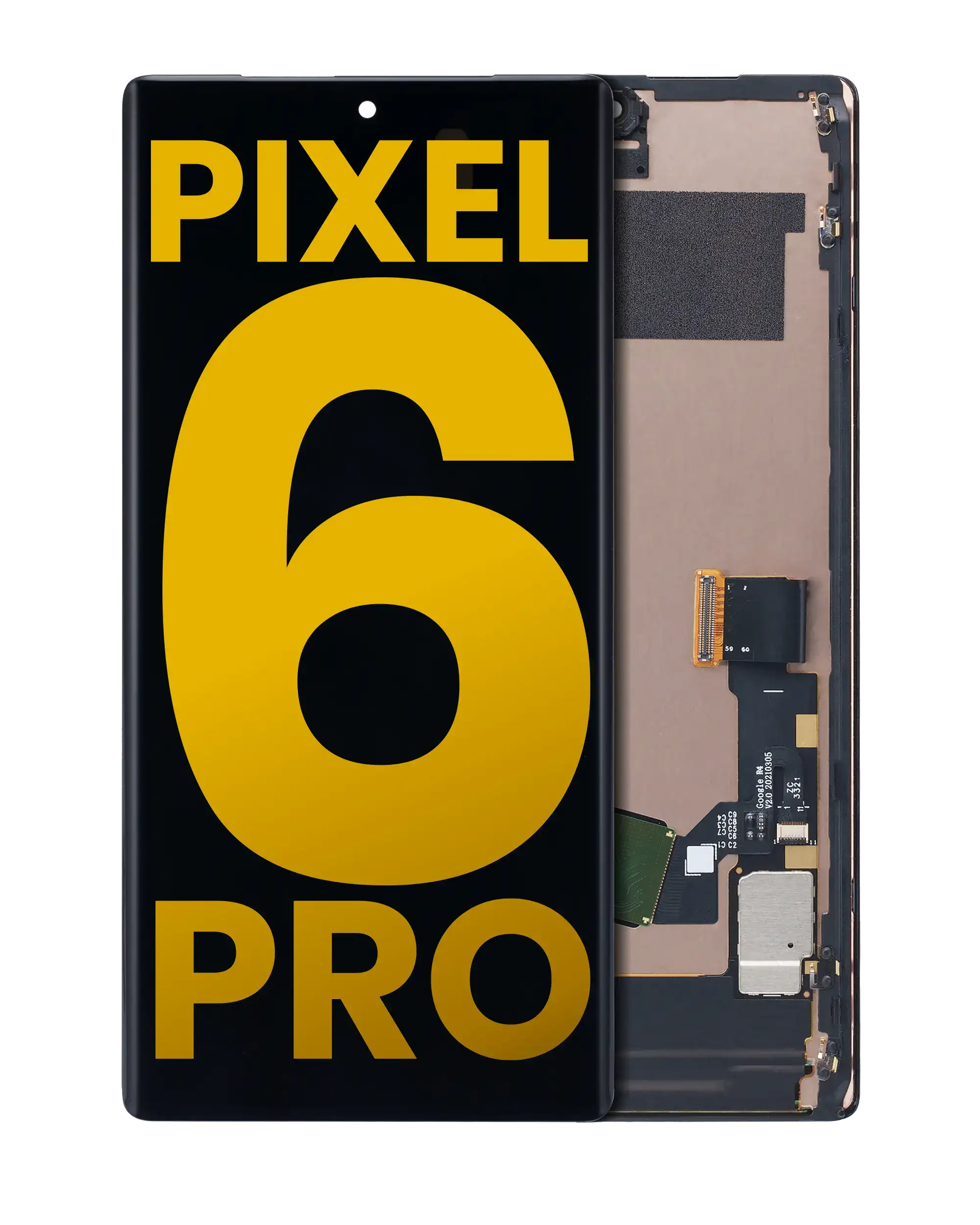 OLED Display with Frame and Fingerprint Sensor for Google Pixel 6 Pro (Refurbished, All Colors)