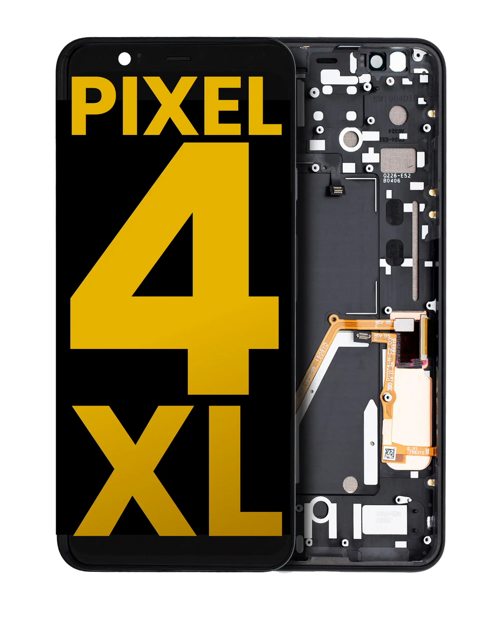 OLED-Display mit Rahmen für Google Pixel 4 XL (Refurbished) (graue Power-Taste)