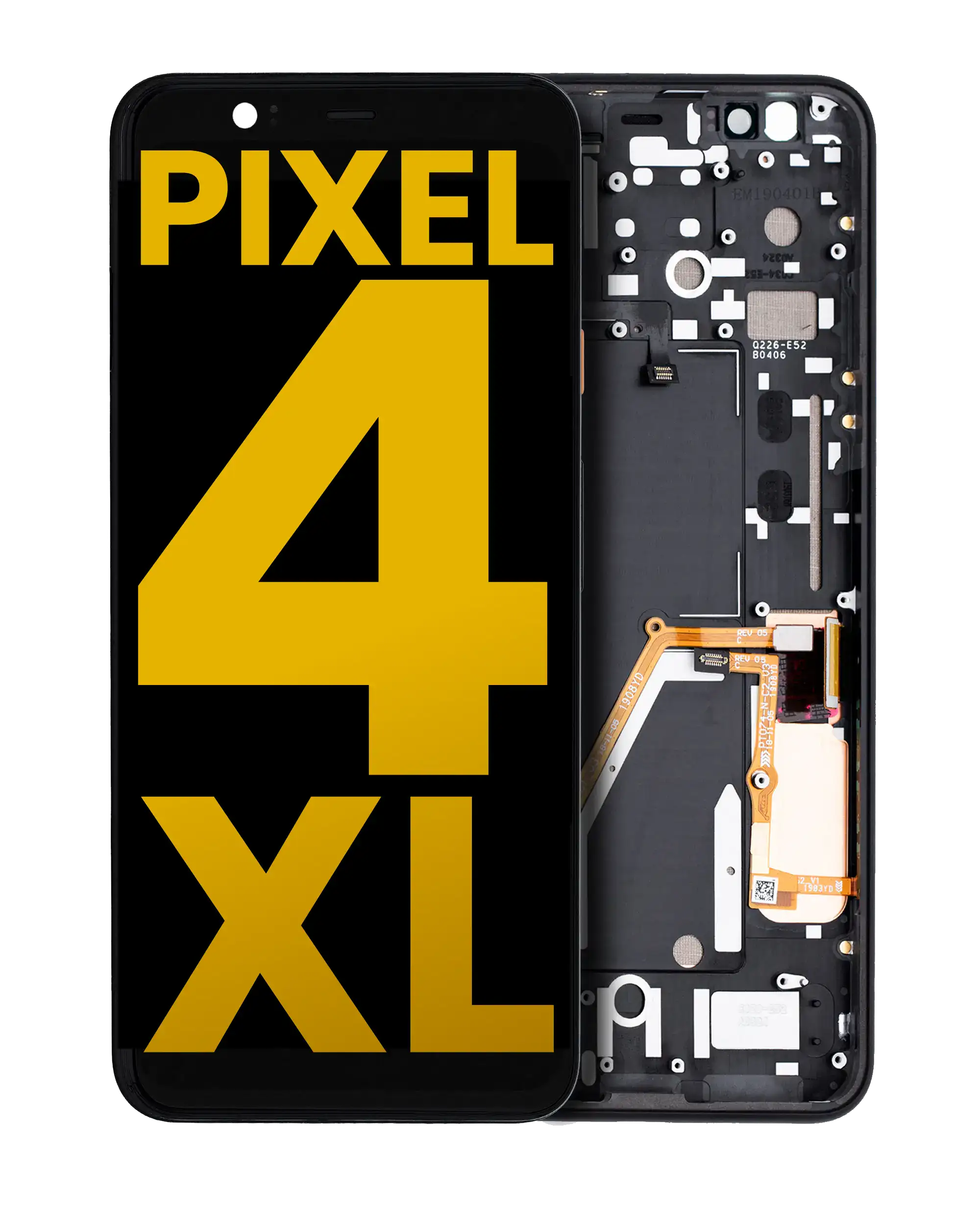 OLED Display with Frame for Google Pixel 4 XL (Refurbished) (Oh So Orange Power Button)