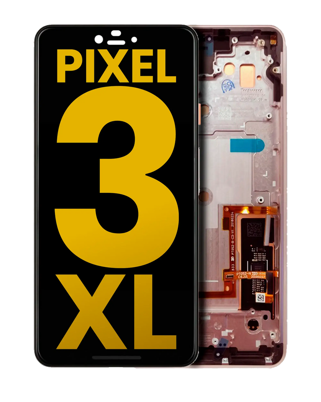OLED Display with Frame for Google Pixel 3 XL (Refurbished) (Pink)