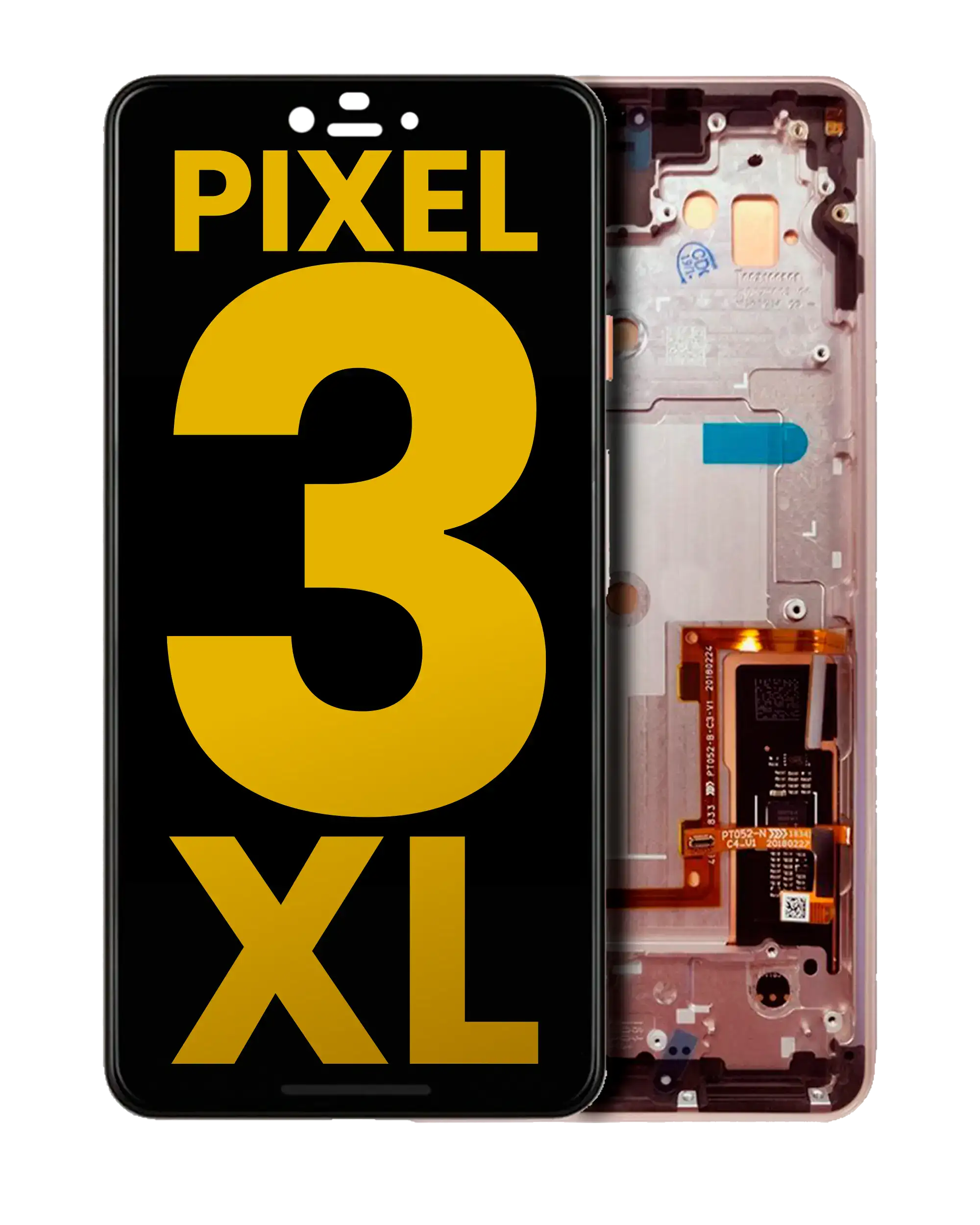OLED Display with Frame for Google Pixel 3 XL (Refurbished) (Pink)