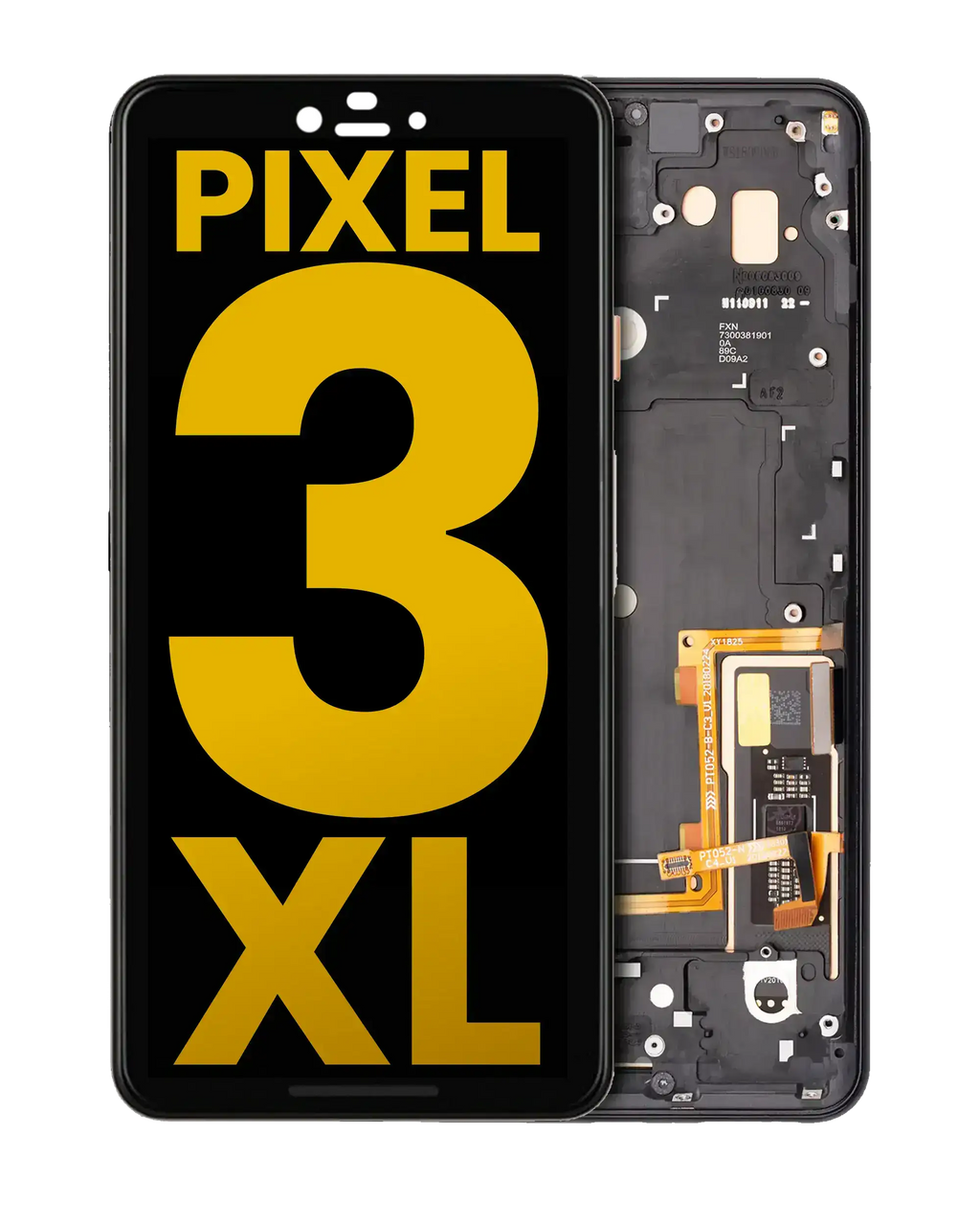 OLED-Display mit Rahmen für Google Pixel 3 XL (Refurbished) (Just Black)