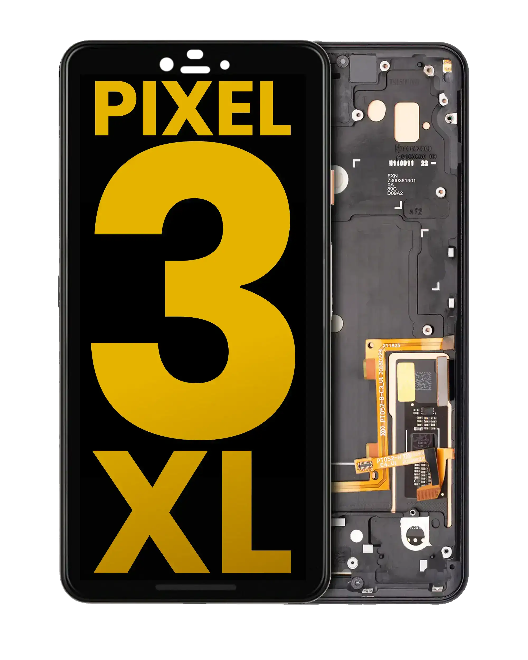 OLED-Display mit Rahmen für Google Pixel 3 XL (Refurbished) (Just Black)