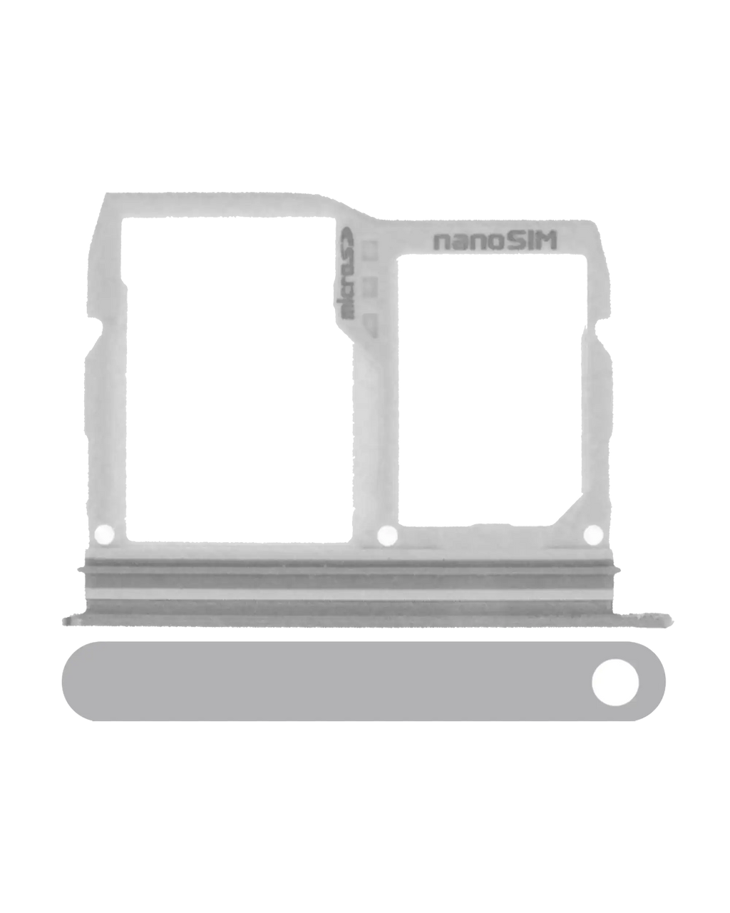 SIM-Karten-Tray für LG X Venture (H700) OEM-Qualität Silber