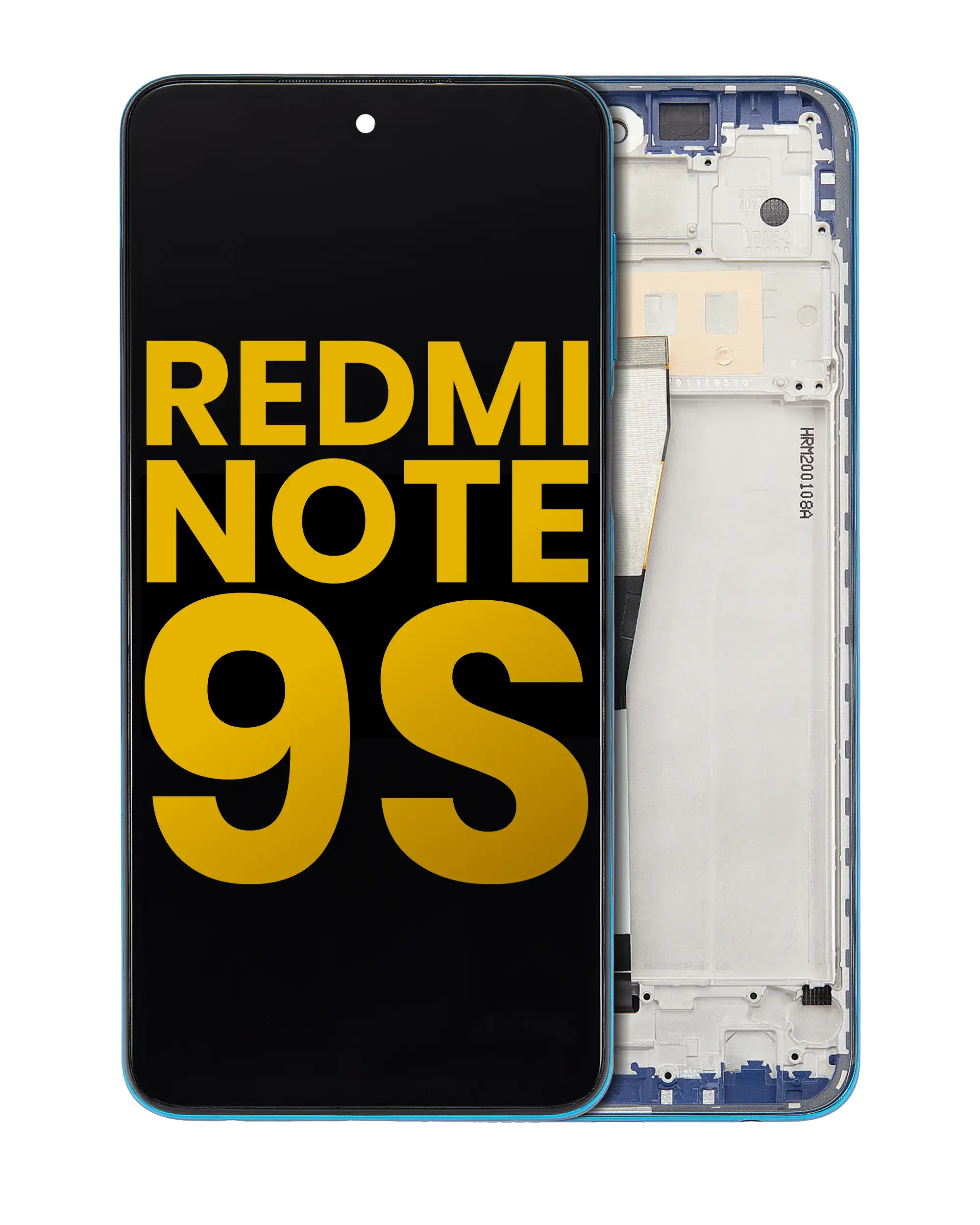LCD-Komplettbaugruppe mit Rahmen Xiaomi Redmi Note 9S Refurbished Aurora Blue