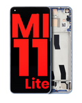 OLED display with frame for Xiaomi Mi 11 Lite / Mi 11 Lite 5G (Aftermarket Plus, Bubblegum Blue)