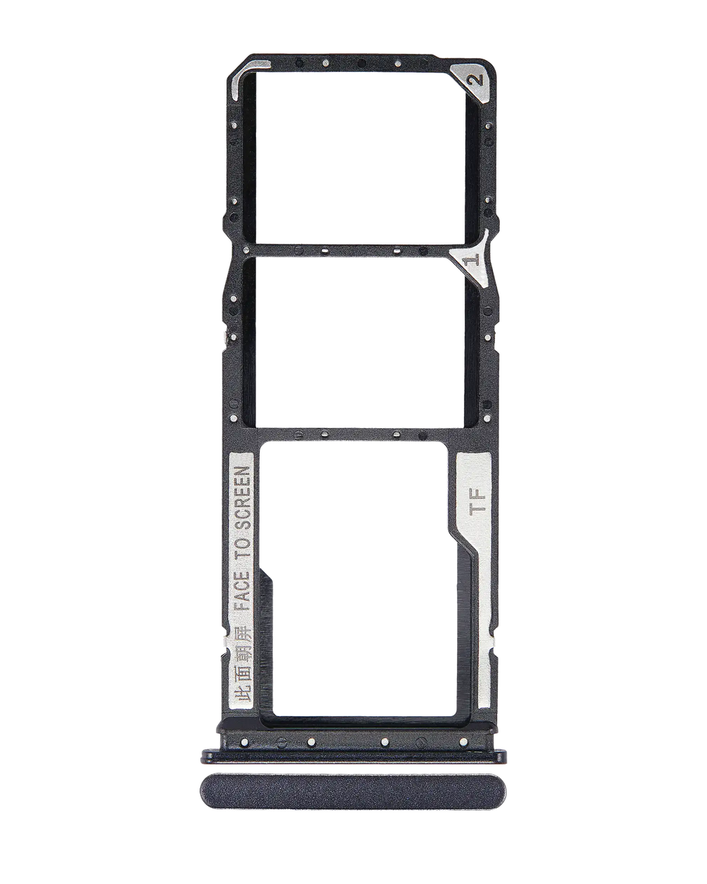 Dual SIM Card Tray for Xiaomi Redmi 9C / 9A (Black)