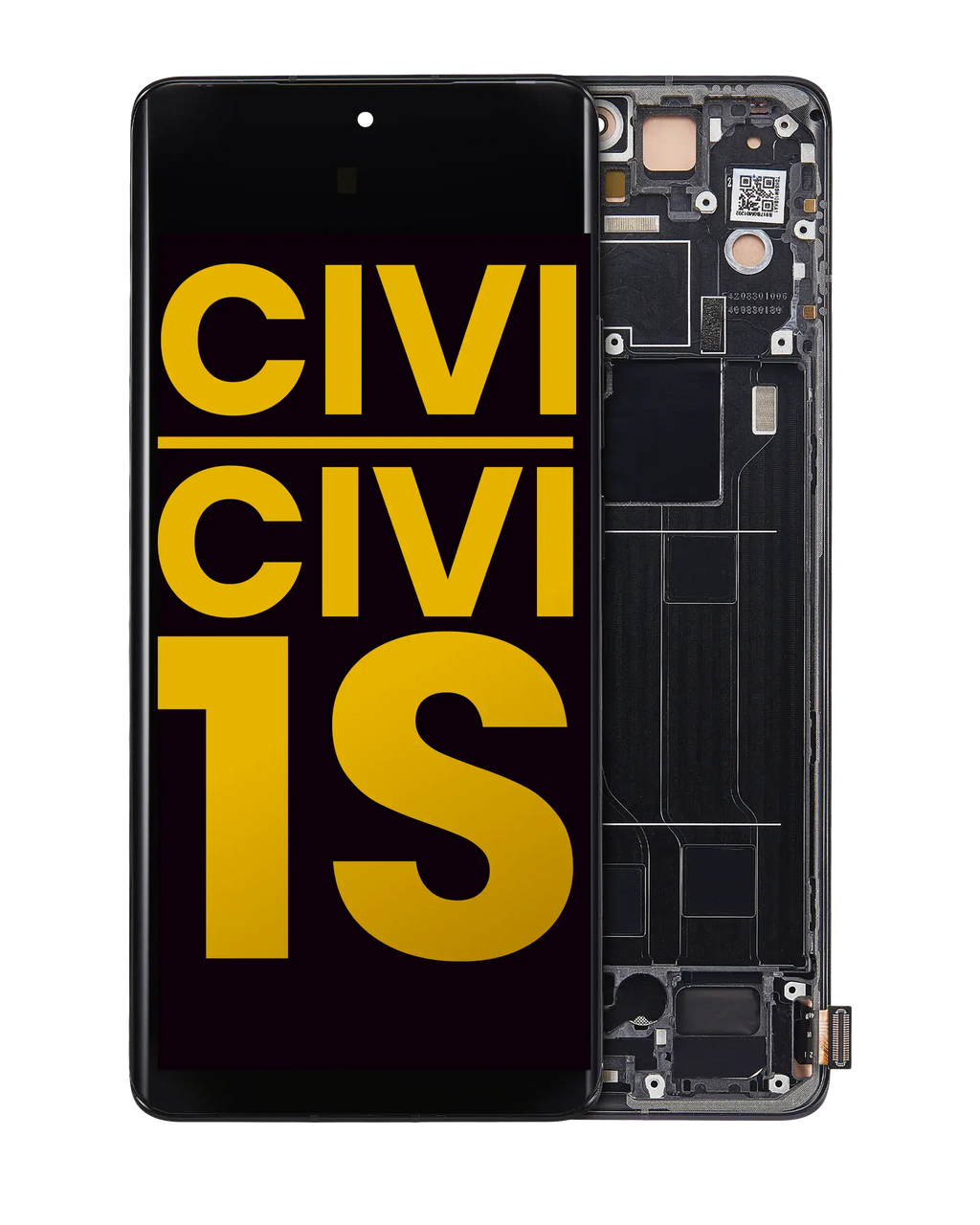 OLED Display with Frame for Xiaomi Civi / Civi 1S (Refurbished, Black)