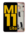 OLED-Display mit Rahmen für Xiaomi Mi 11 Lite/5G (Refurbished, Peach Pink)