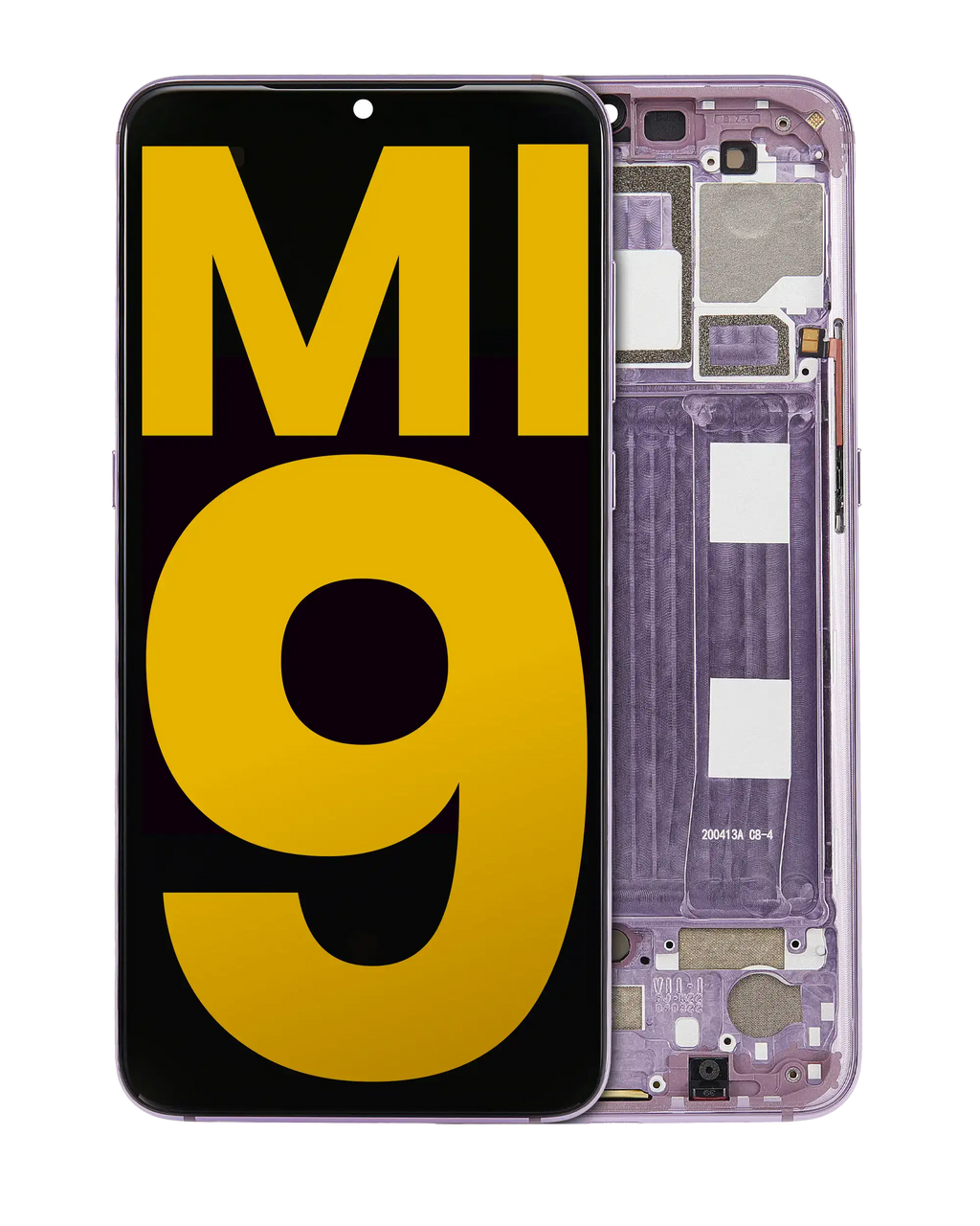 OLED-Display mit Rahmen für Xiaomi Mi 9 (Refurbished) (Lavender Violet)