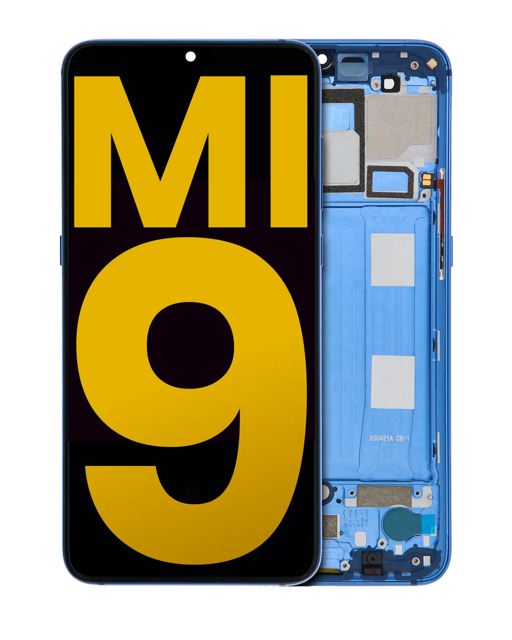 OLED-Display mit Rahmen für Xiaomi Mi 9 (Refurbished) (Ocean Blue)