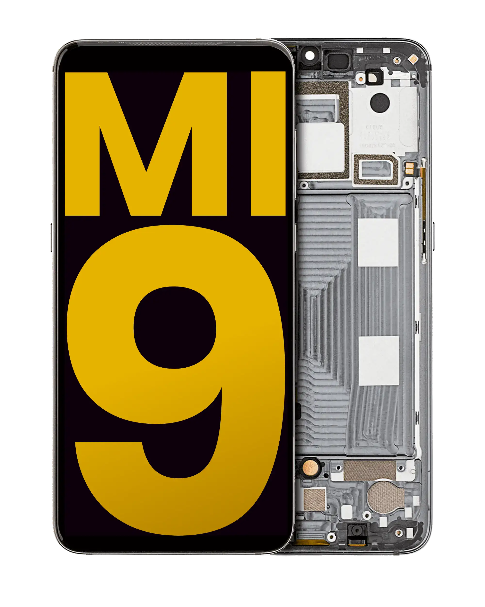 OLED-Display mit Rahmen für Xiaomi Mi 9 (Refurbished) (Piano Black)