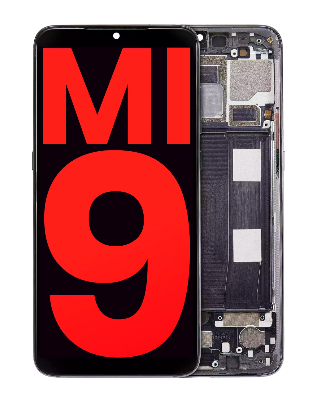 OLED Display with Frame for Xiaomi Mi 9 (Aftermarket Plus) (Piano Black)