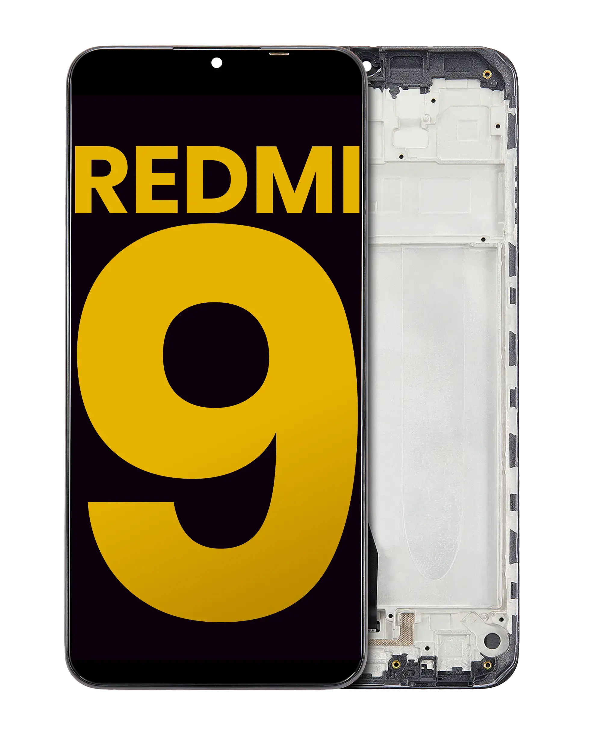 LCD-Display mit Rahmen für Xiaomi Redmi 9/Poco M2 (Refurbished) (Alle Farben)