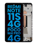 LCD mit Rahmen für Xiaomi Note 11S 4G/Poco M4 Pro Incell Nachbau alle Farben