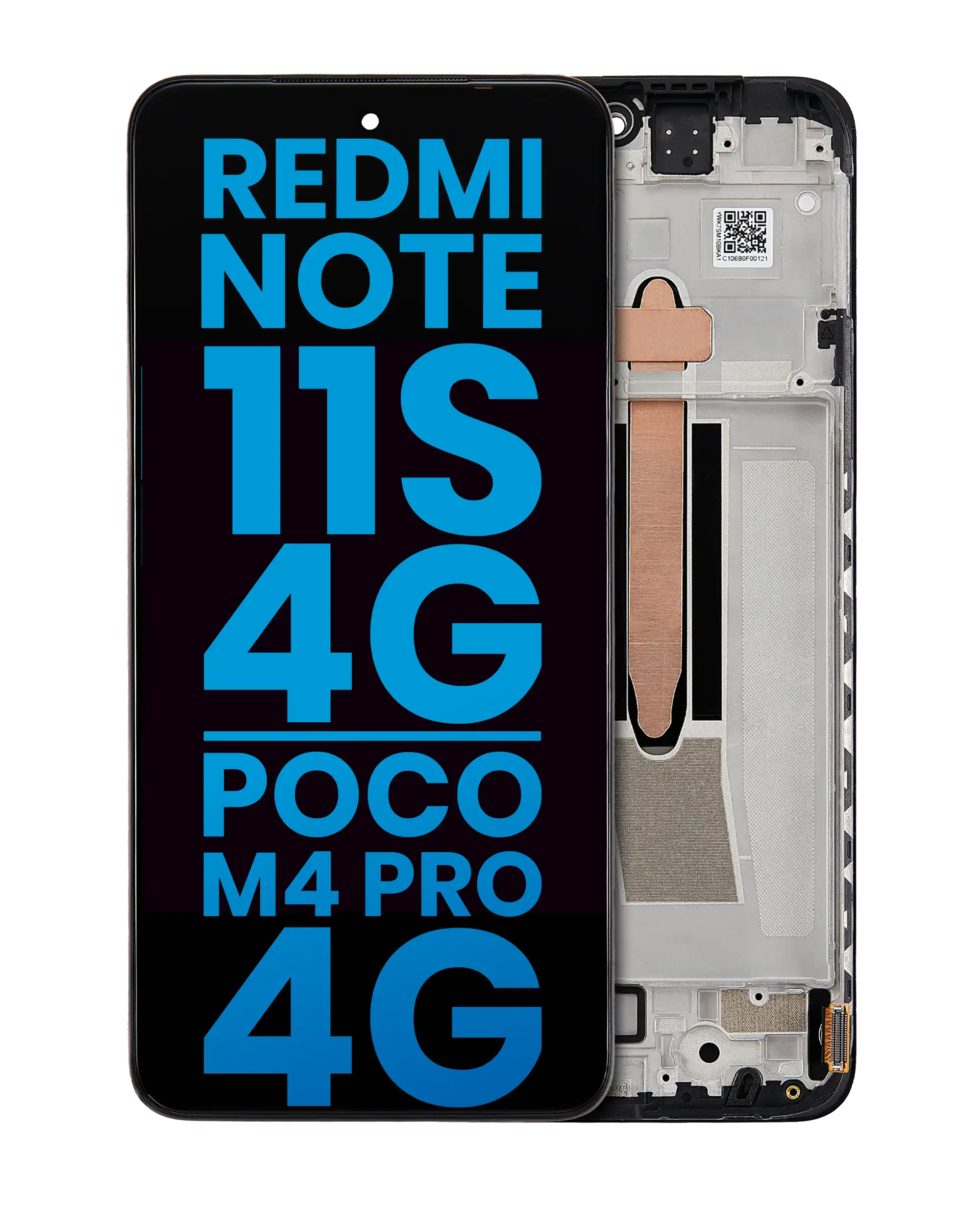 LCD mit Rahmen für Xiaomi Note 11S 4G/Poco M4 Pro Incell Nachbau alle Farben
