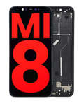 OLED-Bauteil mit Rahmen für Xiaomi Mi 8 (Aftermarket Plus) (Schwarz)