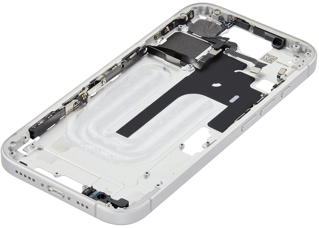 Original Apple-Ausbau A gebraucht – iPhone 16 US Version Rahmen Weiß