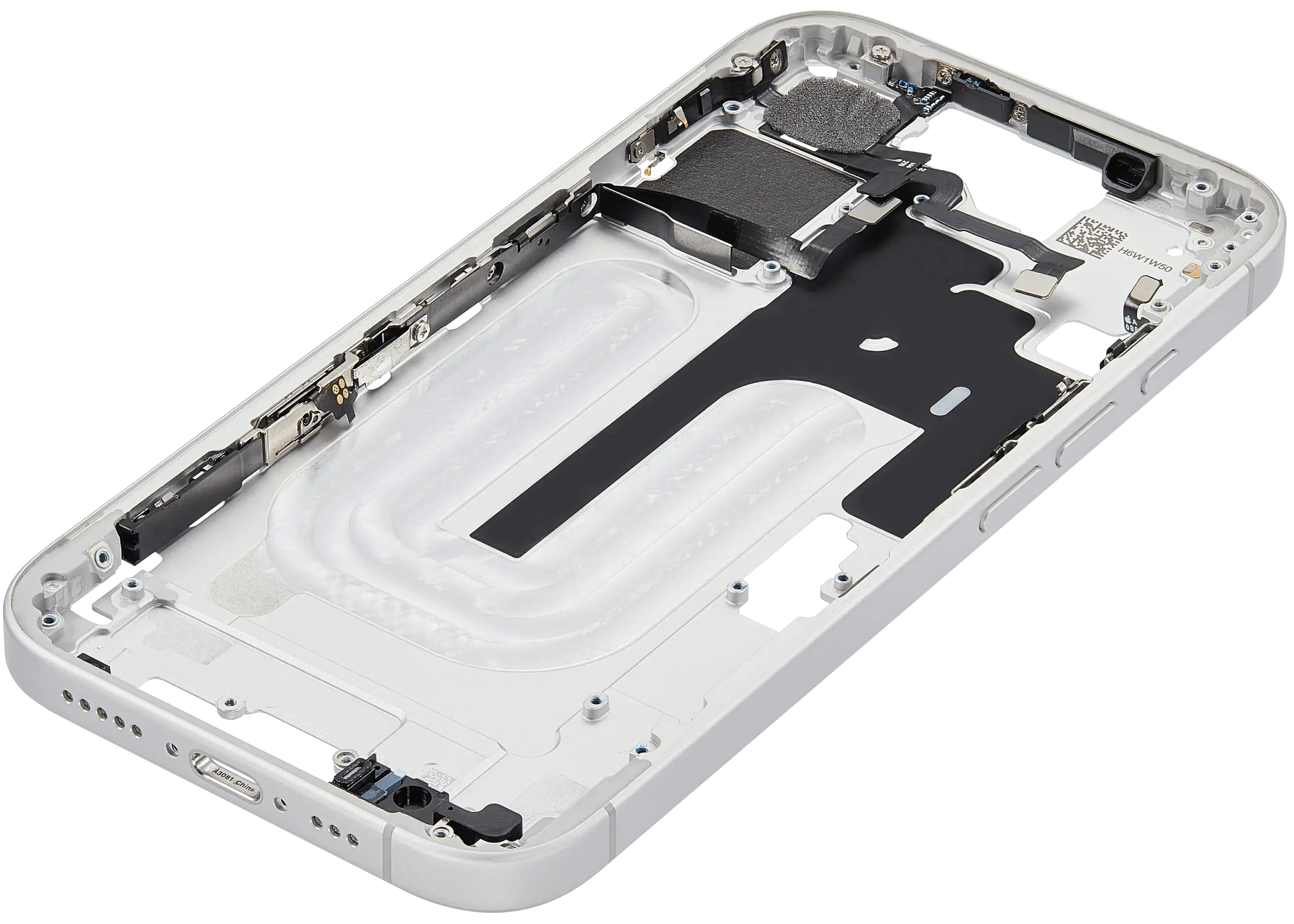 Original Apple-Ausbau A gebraucht – iPhone 16 US Version Rahmen Weiß
