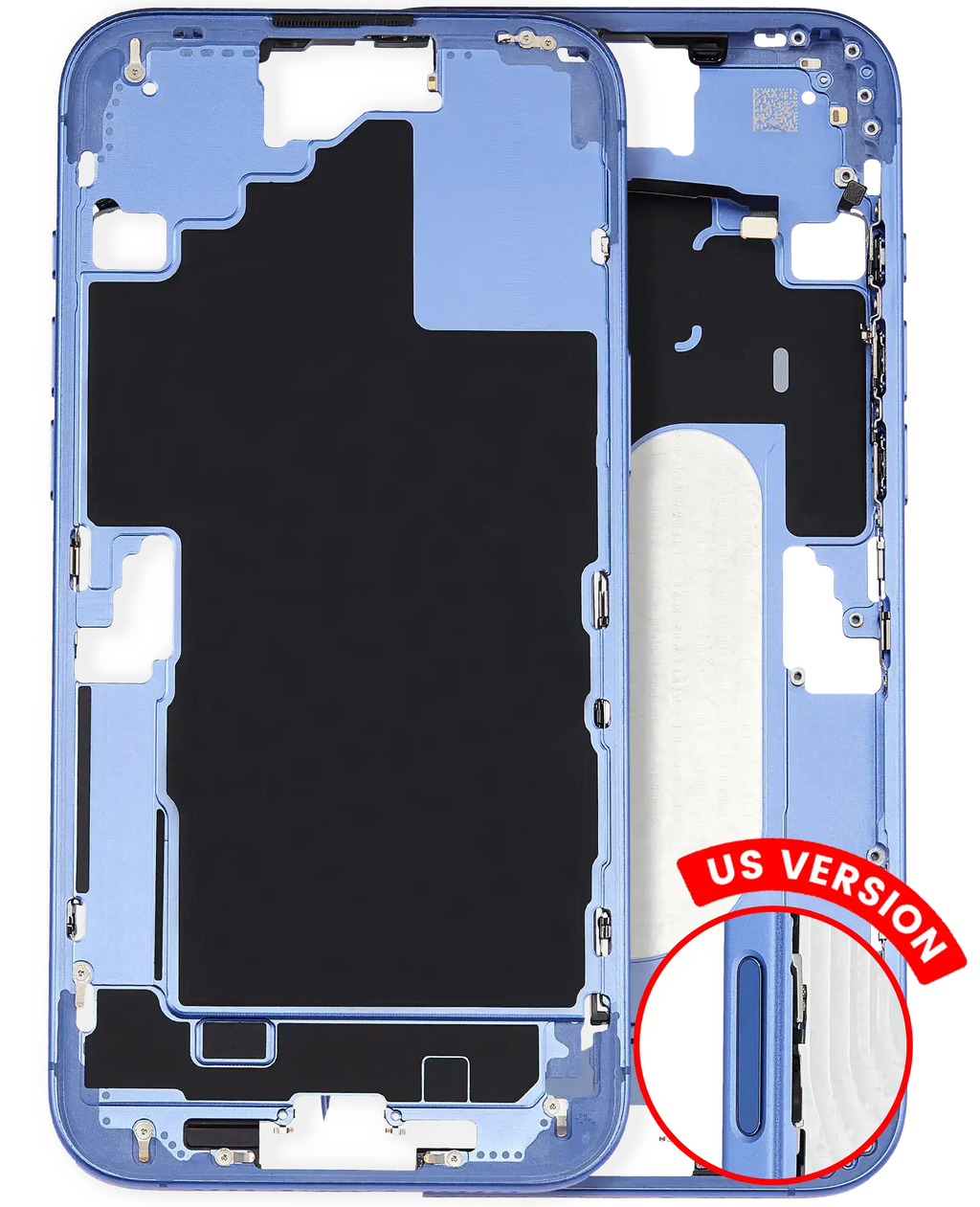 Original Apple-Ausbau A gebraucht – iPhone 16 Plus US Version Rahmen Ultramarine