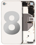 OEM Backcover mit Rahmen für iPhone 8 - Silber (Gebraucht A)