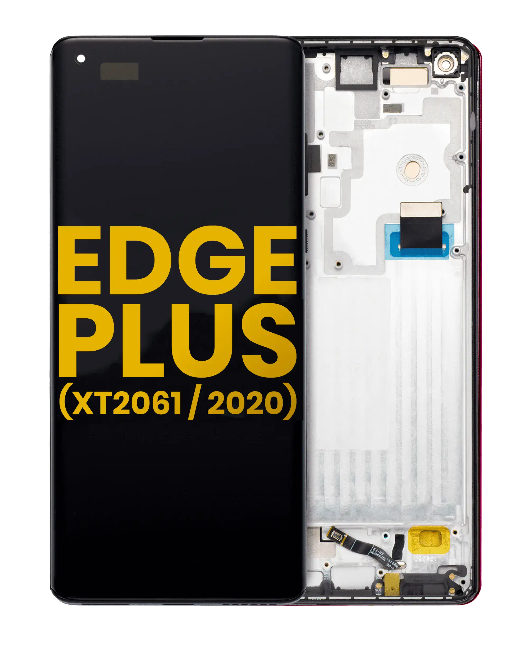 OLED-Display mit Rahmen für Motorola Moto Edge Plus - Schwarz - Refurbished