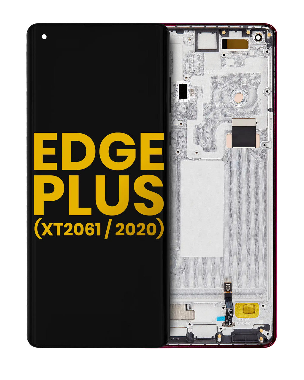 OLED Display with Frame for Motorola Moto Edge Plus (XT2061/2020) Refurbished Smokey Sangria