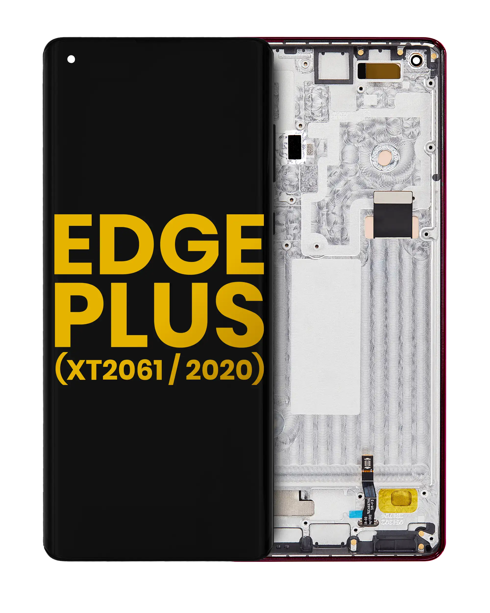 OLED Display with Frame for Motorola Moto Edge Plus (XT2061/2020) Refurbished Smokey Sangria