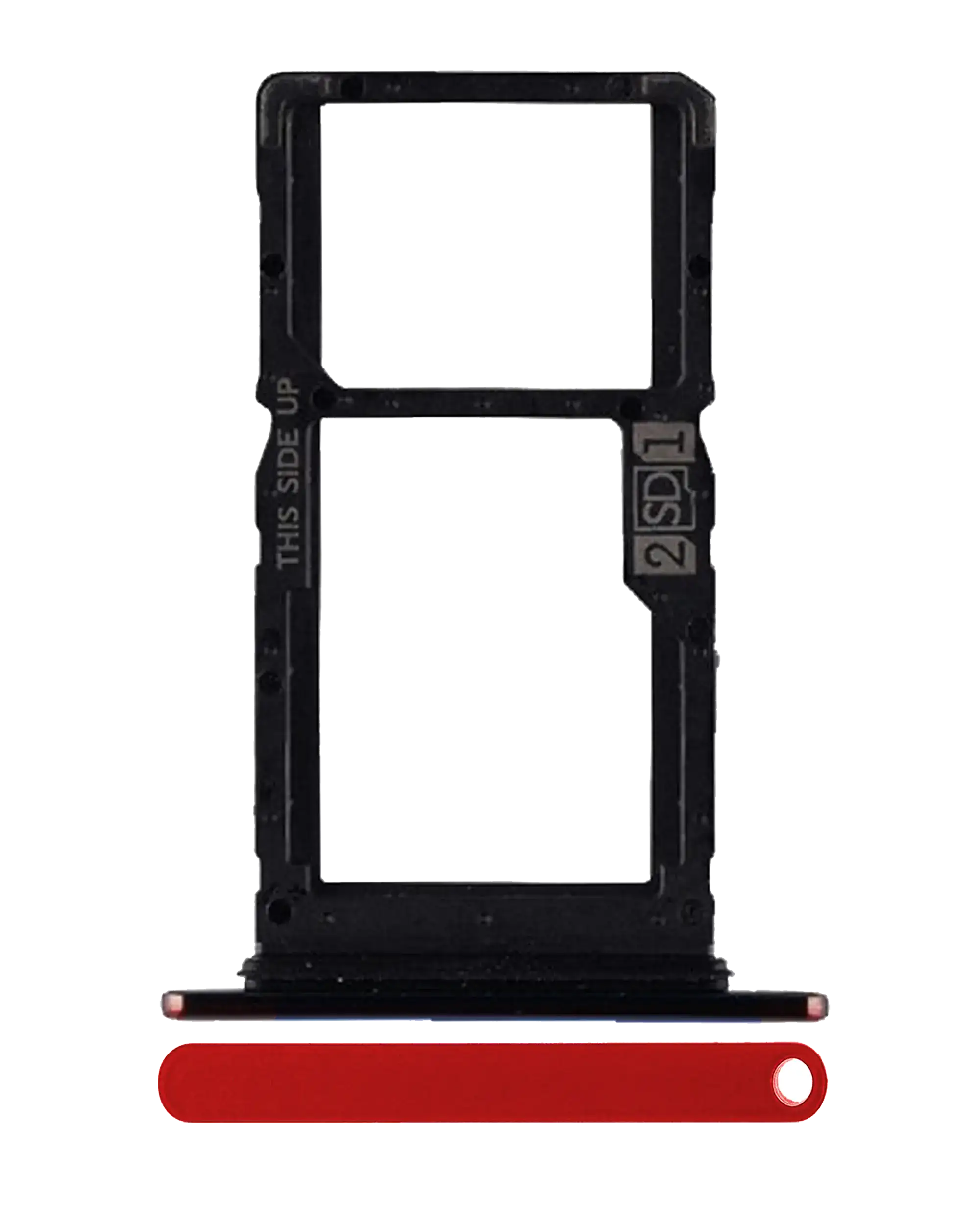 SIM Card Tray (Dual-SIM) for Motorola One Hyper (XT2027-1 / 2020) (Original OEM) (Red)