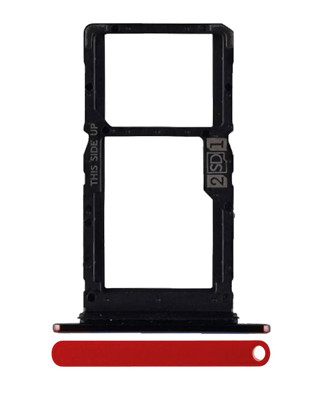 SIM Card Tray (Dual-SIM) for Motorola One Hyper (XT2027-1 / 2020) (Original OEM) (Red)