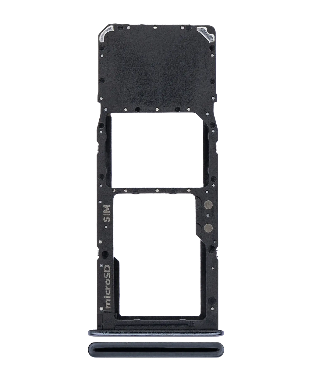 Single SIM-Kartenfach für Samsung A51/A71 Prism Crush Schwarz