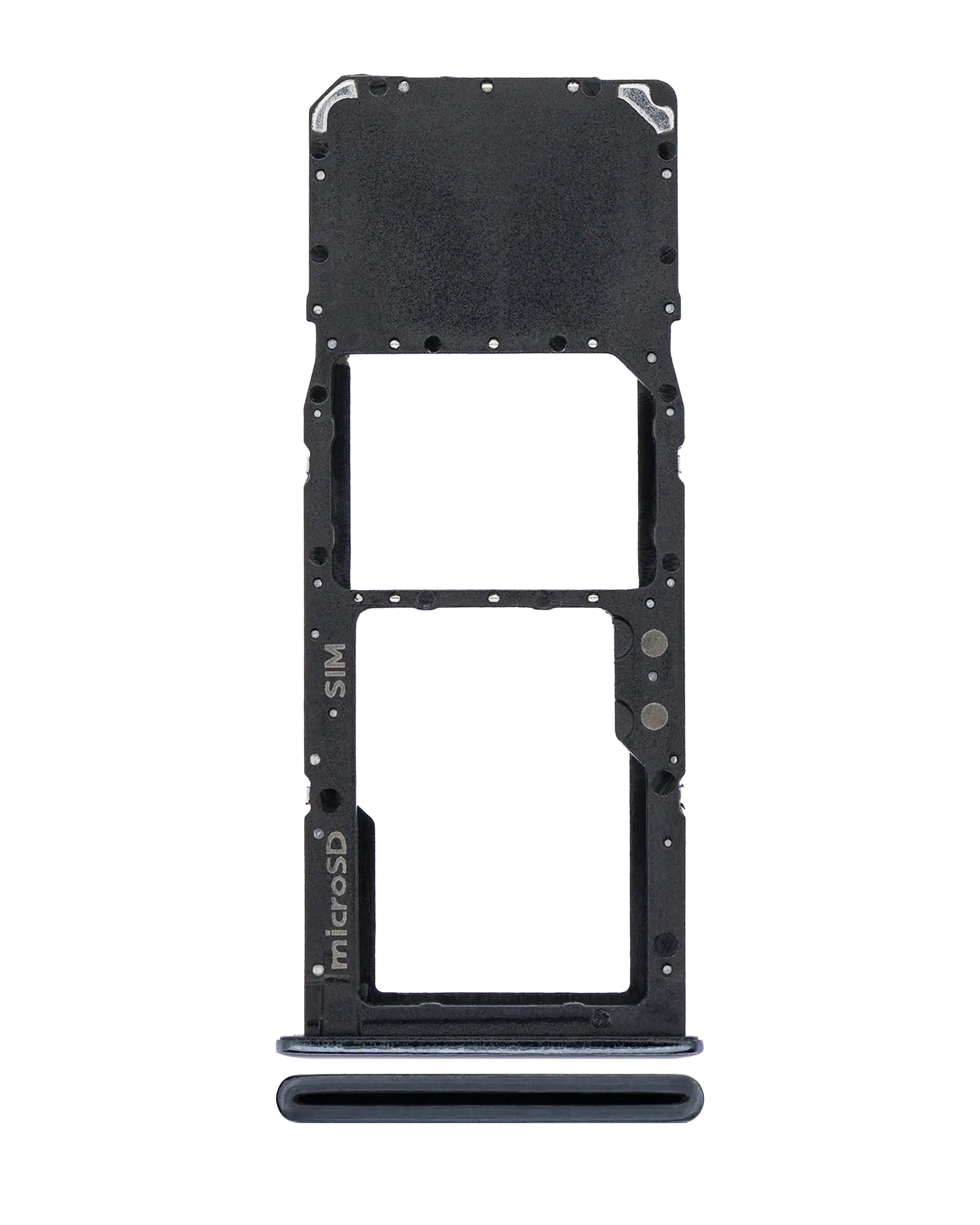 Single SIM-Kartenfach für Samsung A51/A71 Prism Crush Schwarz