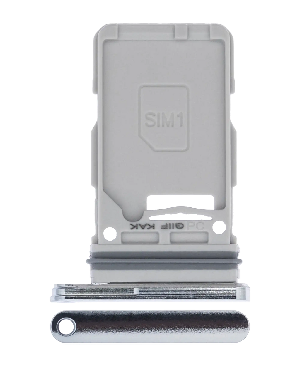 Single SIM Card Tray for Samsung Galaxy S21 Ultra (Phantom Silver)