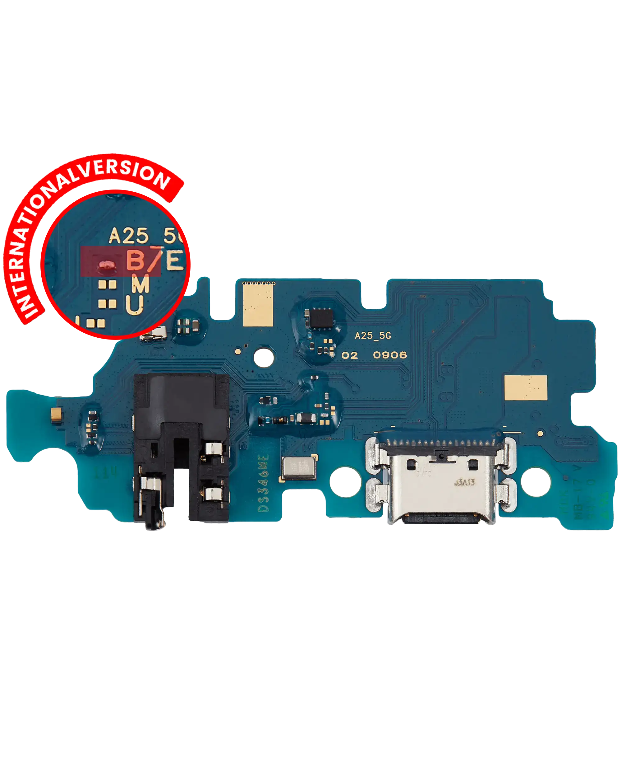 Charging Port Board with Headphone Jack for Samsung Galaxy A25 (A256 / 2023) (International Version) (Premium)