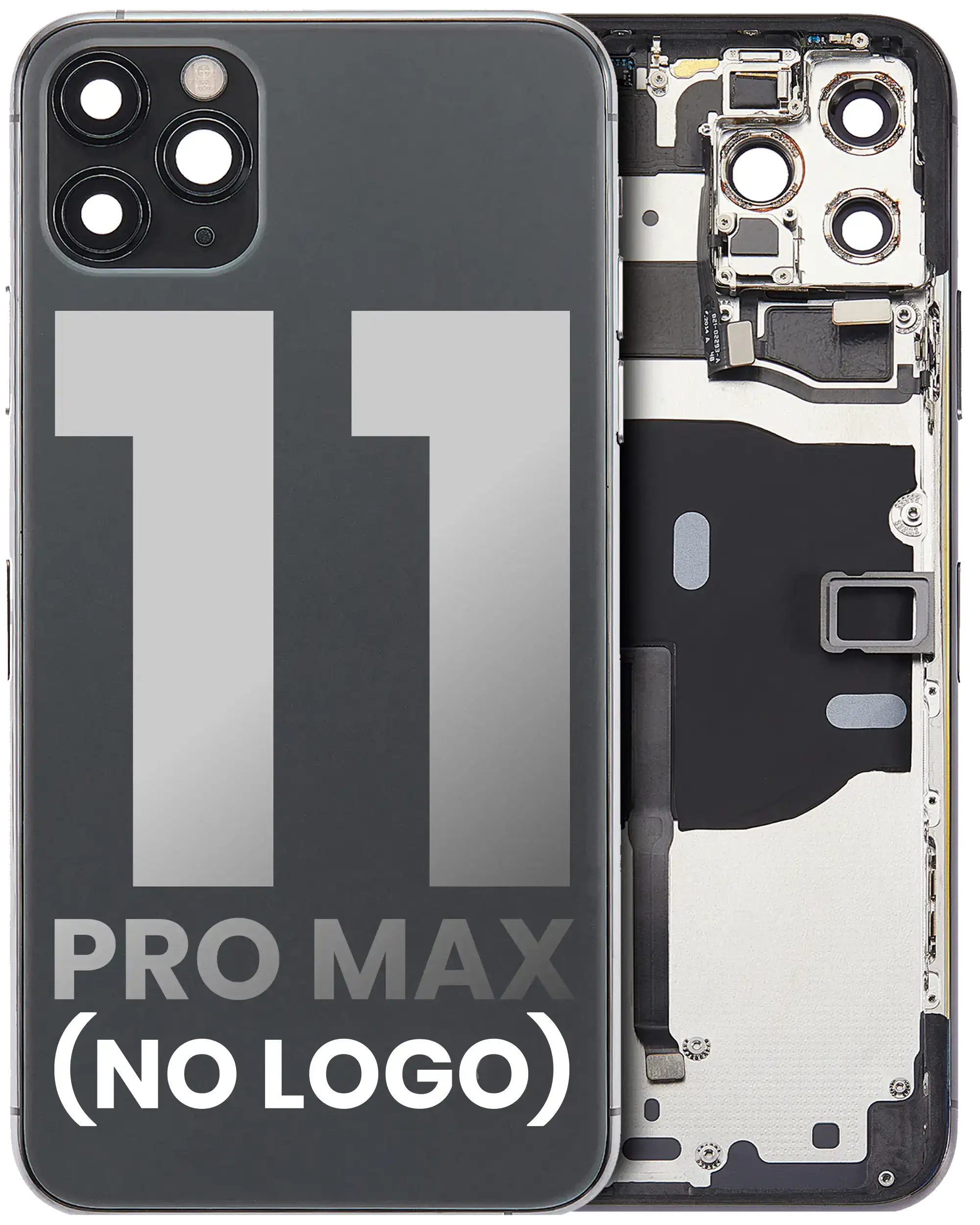 Back Cover/Frame with Pre-Installed Small Parts for iPhone 11 Pro Max (No Logo) (Aftermarket Plus) (Space Gray)