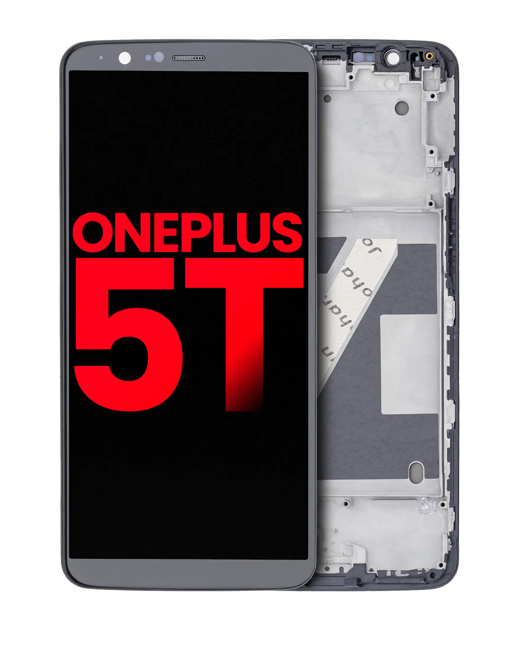 OLED Display with Frame for OnePlus 5T (Aftermarket Plus) (Black)