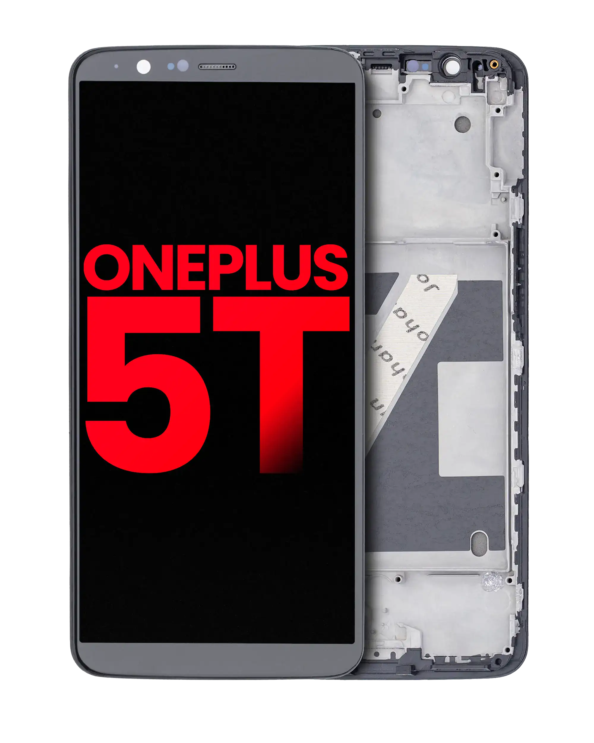 OLED Display with Frame for OnePlus 5T (Aftermarket Plus) (Black)