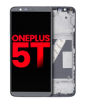 OLED-Display mit Rahmen für OnePlus 5T (Aftermarket Plus) (Schwarz)