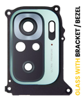 Kameralinse hinten mit Halterung/Einfassung für Xiaomi Redmi Note 10S (Grün)