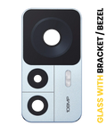 Kameralinse hinten mit Halterung/Rahmen für Xiaomi 12T (2-Stück-Set) (Blau)