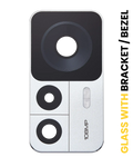 Kameralinse hinten mit Halterung und Blende für Xiaomi 12T (2er-Set, Silber)