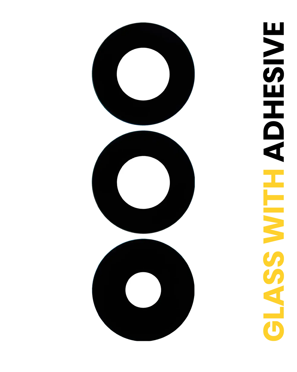 Rear Camera Lens (Glass Only) with Adhesive for Samsung Galaxy A25 5G (A256 / 2023) (3-Pack)