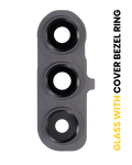 Kameralinse hinten mit Abdeckrahmenring für Samsung Galaxy S24 FE 5G (Graphit)