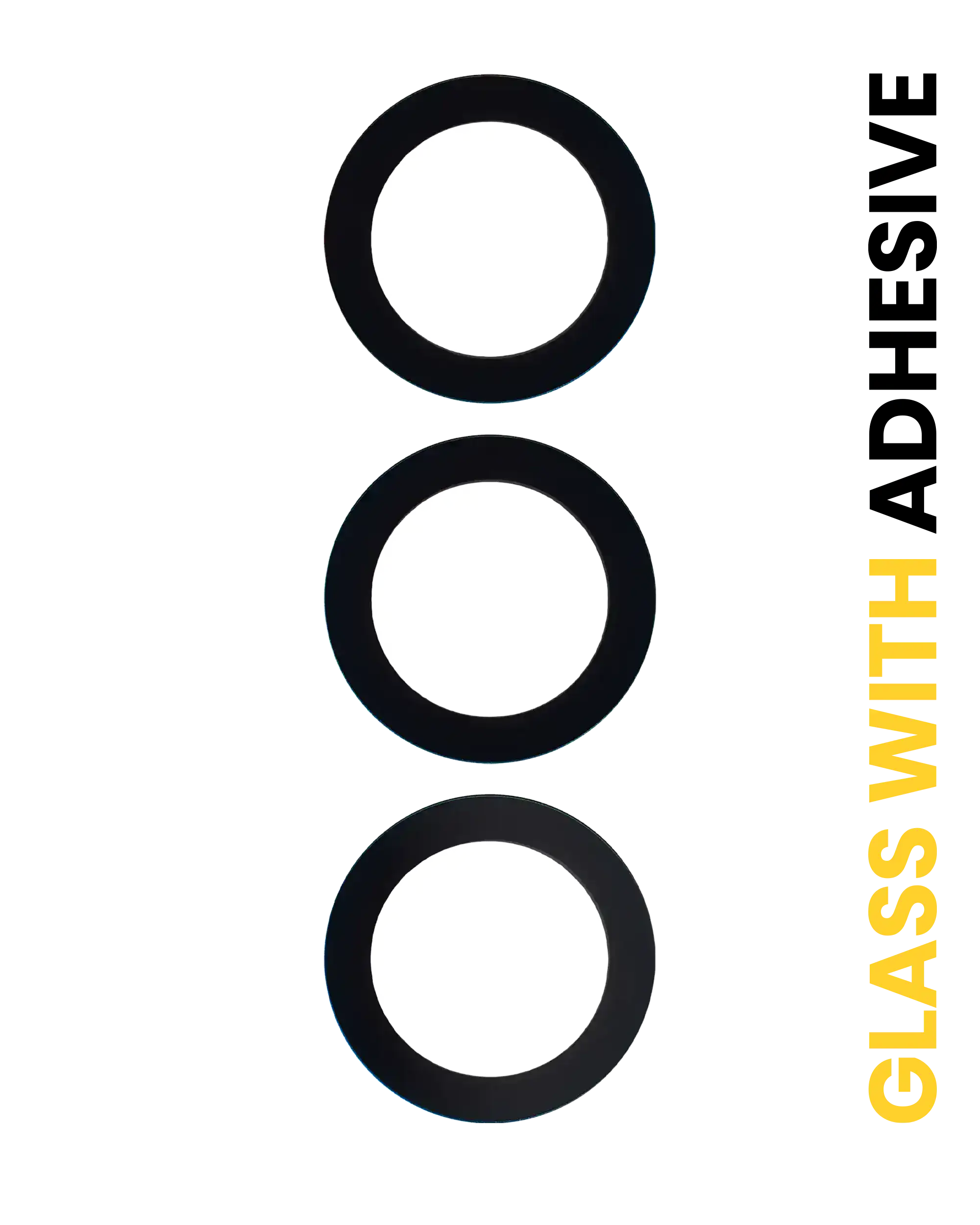 Camera Lens Rear (Glass Only) with Adhesive for Samsung Galaxy S24 FE 5G (3-Piece Set)